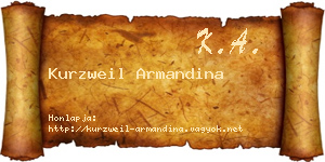 Kurzweil Armandina névjegykártya